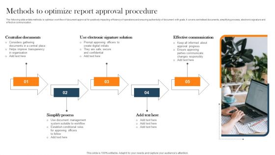 Methods To Optimize Report Approval Procedure Background PDF