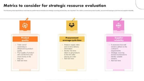 Metrics To Consider For Strategic Resource Evaluation Graphics PDF Metrics To Consider For Strategic Resource Evaluation Graphics PDF