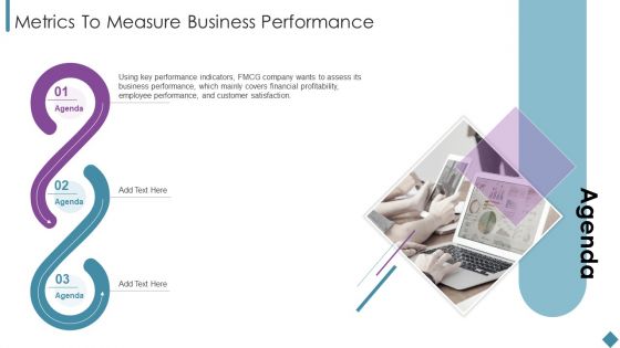 Metrics To Measure Business Performance Agenda Ppt Layouts Graphic Images PDF