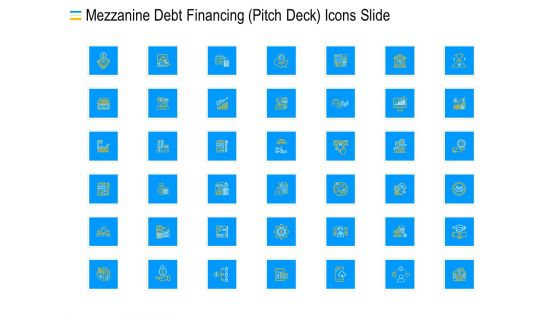 Mezzanine Debt Financing Pitch Deck Icons Slide Clipart PDF