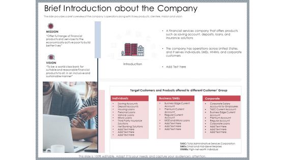 Mezzanine Venture Capital Funding Pitch Deck Brief Introduction About The Company Diagrams PDF