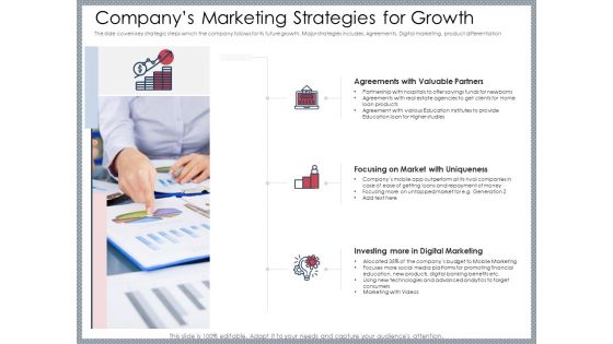 Mezzanine Venture Capital Funding Pitch Deck Companys Marketing Strategies For Growth Guidelines PDF Mezzanine Venture Capital Funding Pitch Deck Companys Marketing Strategies For Growth Guidelines PDF