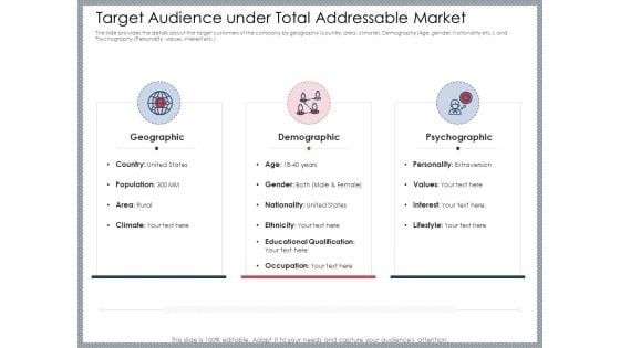 Mezzanine Venture Capital Funding Pitch Deck Target Audience Under Total Addressable Market Download PDF