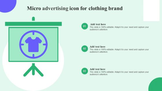 Micro Advertising Icon For Clothing Brand Graphics PDF