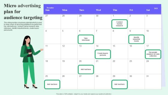 Micro Advertising Plan For Audience Targeting Information PDF Micro Advertising Plan For Audience Targeting Information PDF