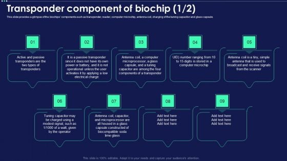 Micro Chip Transponder Component Of Biochip Background PDF