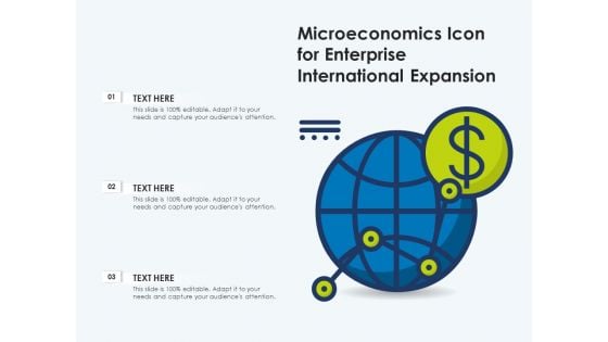 Microeconomics Icon For Enterprise International Expansion Ppt PowerPoint Presentation Gallery Images PDF