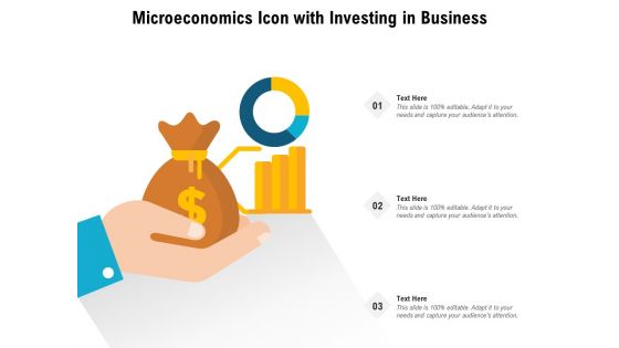 Microeconomics Icon With Investing In Business Ppt PowerPoint Presentation Gallery Inspiration PDF