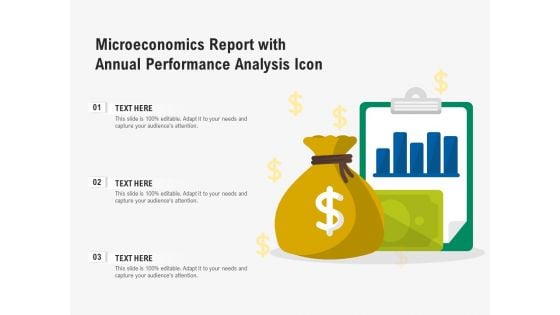 Microeconomics Report With Annual Performance Analysis Icon Ppt PowerPoint Presentation Gallery Tips PDF