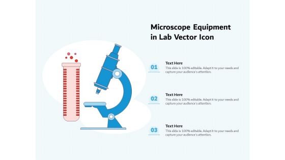 Microscope Equipment In Lab Vector Icon Ppt PowerPoint Presentation Gallery Templates PDF
