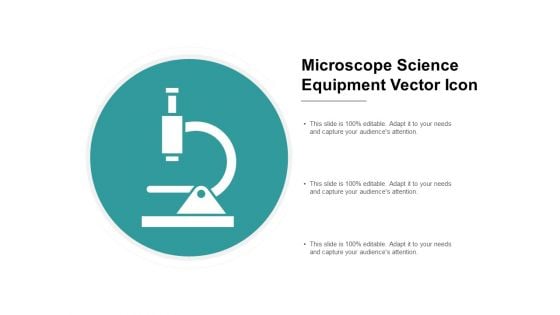 Microscope Science Equipment Vector Icon Ppt PowerPoint Presentation Professional Deck