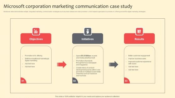 Microsoft Corporation Marketing Communication Case Study Clipart PDF