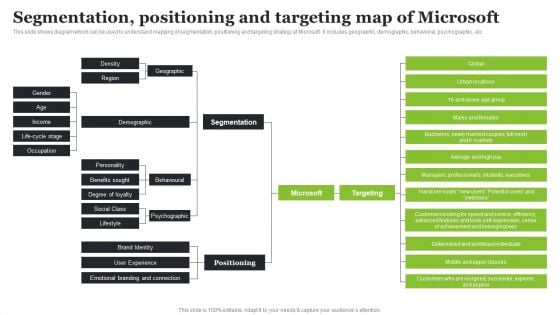 Microsoft Strategic Plan To Become Market Leader Segmentation Positioning And Targeting Map Of Microsoft Elements PDF