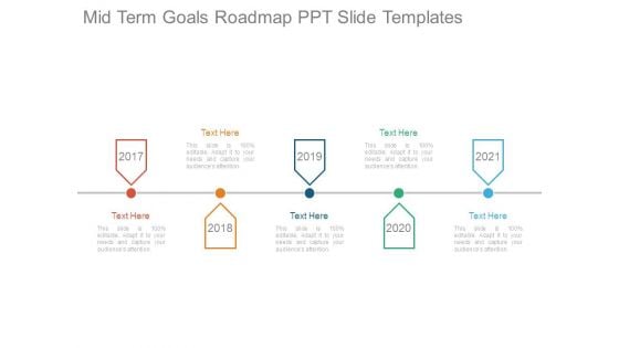 Mid Term Goals Roadmap Ppt Slide Templates