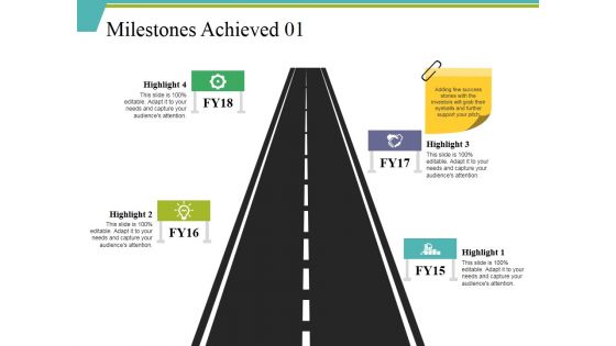 Milestones Achieved 1 Ppt PowerPoint Presentation Ideas Slide Download