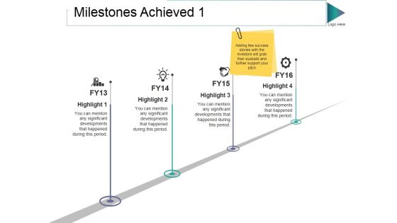 Milestones Achieved 1 Ppt PowerPoint Presentation Infographics Tips