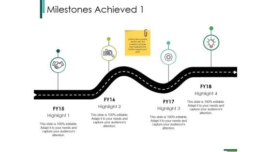 Milestones Achieved 1 Ppt PowerPoint Presentation Pictures Slide Portrait