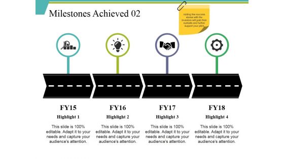 Milestones Achieved 2 Ppt PowerPoint Presentation Infographics Shapes