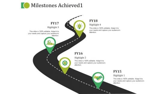 Milestones Achieved Ppt PowerPoint Presentation Gallery Deck