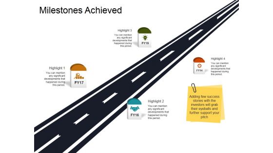 Milestones Achieved Template 1 Ppt PowerPoint Presentation Outline Shapes