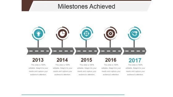 Milestones Achieved Template 1 Ppt PowerPoint Presentation Summary Skills