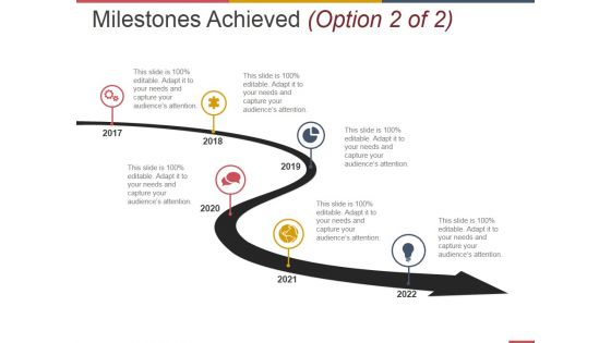 Milestones Achieved Template 2 Ppt PowerPoint Presentation Portfolio Backgrounds