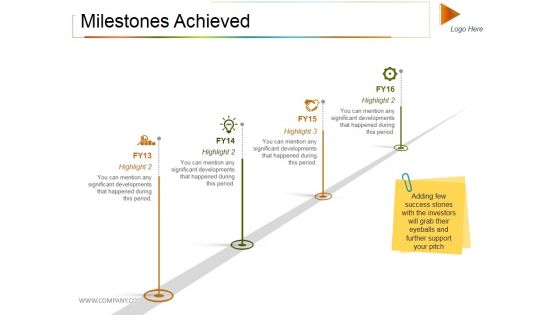 Milestones Achieved Template 2 Ppt PowerPoint Presentation Summary Portrait