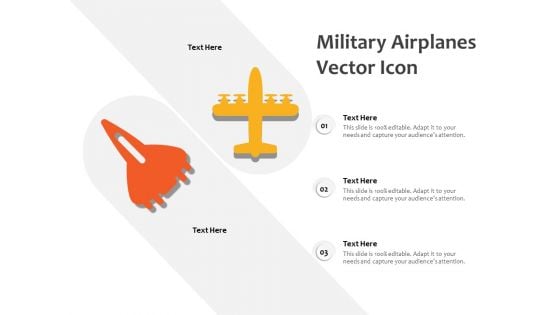 Military Airplanes Vector Icon Ppt PowerPoint Presentation Gallery Inspiration PDF