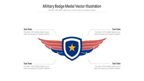 Military Badge Medal Vector Illustration Ppt PowerPoint Presentation Gallery Objects PDF