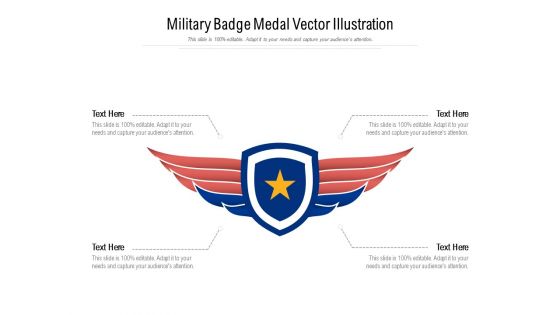 Military Badge Medal Vector Illustration Ppt PowerPoint Presentation Gallery Objects PDF