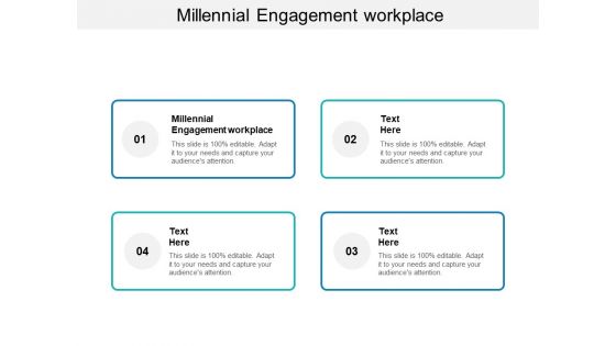 Millennial Engagement Workplace Ppt PowerPoint Presentation Diagram Graph Charts Cpb