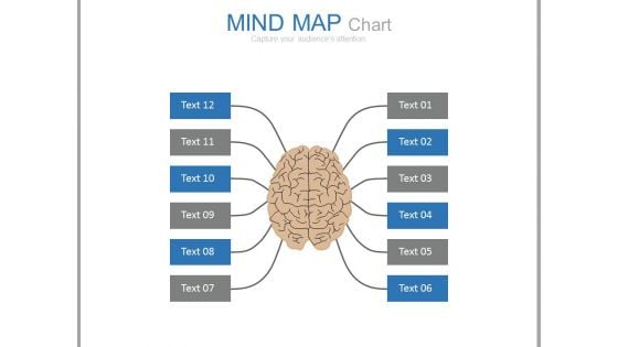 Mind Map Chart For Creative Thinking Powerpoint Slides