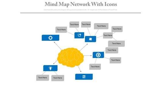 Mind Map Diagram With Icons Powerpoint Slides