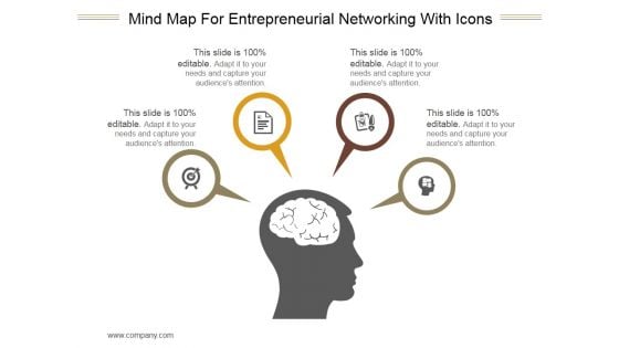 Mind Map For Entrepreneurial Networking With Icons Ppt PowerPoint Presentation Images