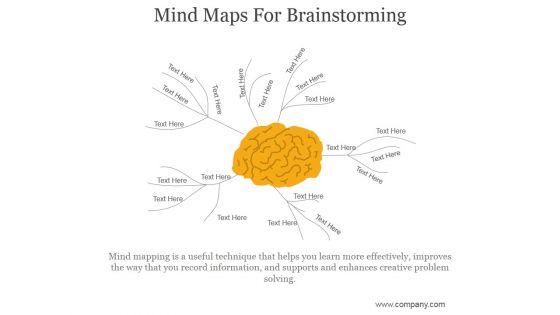 Mind Maps For Brainstorming Ppt PowerPoint Presentation Sample