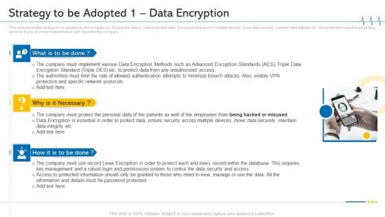 Minimize Cloud Risks Medical Care Business Case Competition Strategy To Be Adopted 1 Data Encryption Microsoft PDF