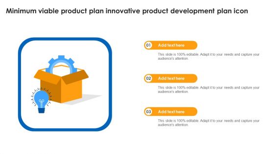 Minimum Viable Product Plan Innovative Product Development Plan Icon Information PDF