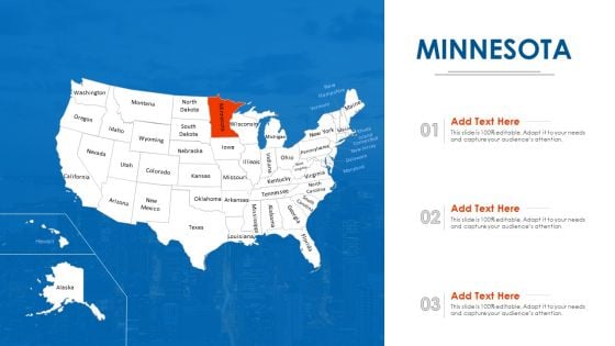 Minnesota Map PowerPoint Presentation Ppt Template PDF