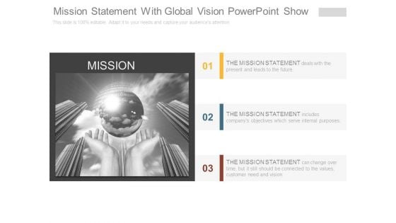 Mission Statement With Global Vision Powerpoint Show