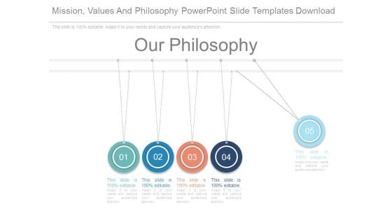 Mission Values And Philosophy Powerpoint Slide Templates Download