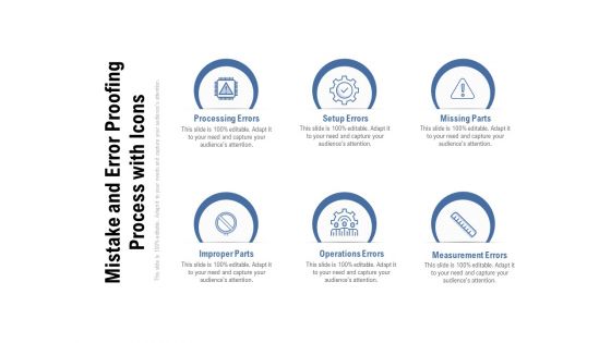 Mistake And Error Proofing Process With Icons Ppt PowerPoint Presentation Layouts Outfit PDF