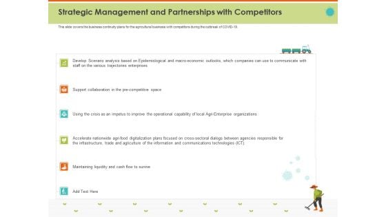 Mitigating Impact COVID Food Agriculture Sector Strategic Management And Partnerships With Competitors Graphics PDF