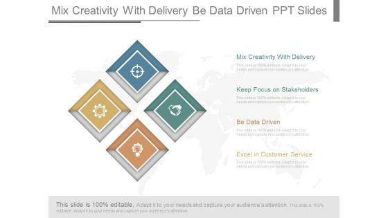 Mix Creativity With Delivery Be Data Driven Ppt Slides