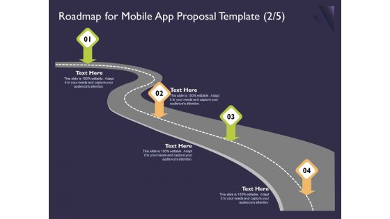 Mobile App Development Roadmap For Proposal Template Your Ideas PDF