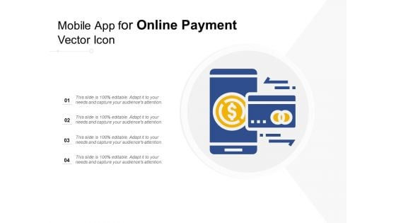 Mobile App For Online Payment Vector Icon Ppt PowerPoint Presentation Ideas Diagrams