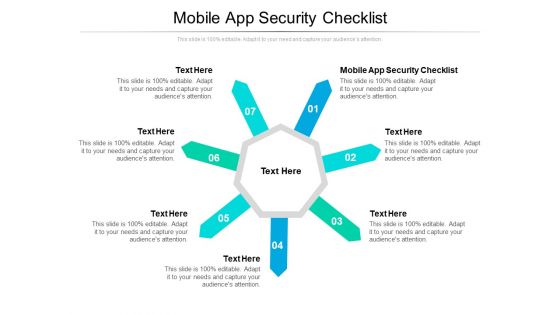 Mobile App Security Checklist Ppt PowerPoint Presentation Summary Slideshow Cpb Pdf