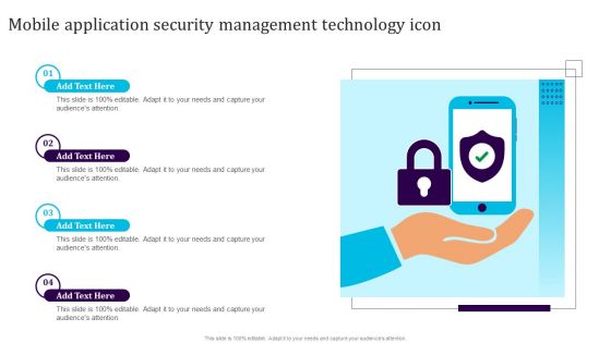 Mobile Application Security Management Technology Icon Structure PDF