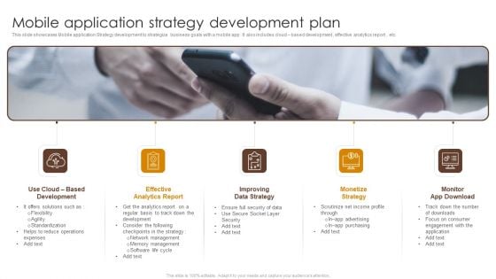 Mobile Application Strategy Development Plan Ppt Portfolio Deck PDF