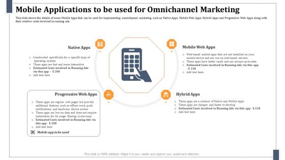 Mobile Applications To Be Used For Omnichannel Marketing Download PDF