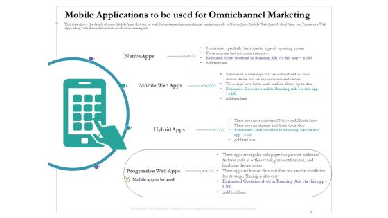 Mobile Applications To Be Used For Omnichannel Marketing Ppt Inspiration Microsoft PDF